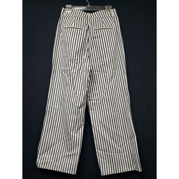 Everlane Women's The Draper High Rise Pleated Pant in Buttersmooth Striped 4S - Picture 2 of 5